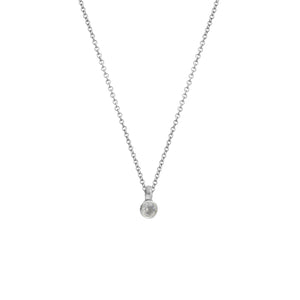Silver Mini Moonstone Necklace