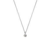 Silver Mini Moonstone Necklace