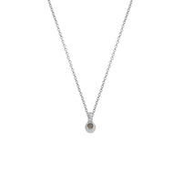 Silver Mini Moonstone Necklace