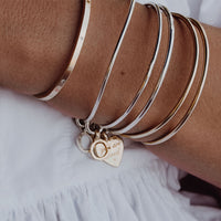 Silver Mini Open Circle Bangle
