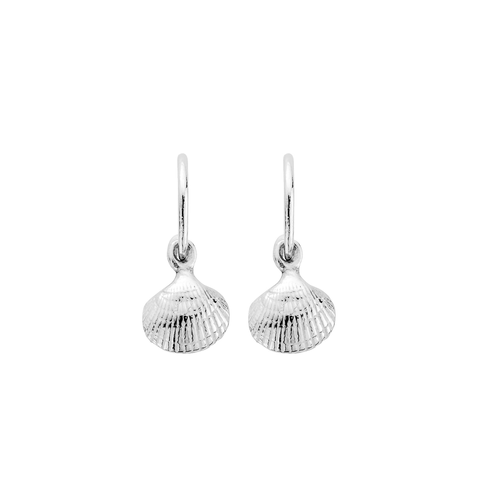 Mini Cupid Hoops With Mini Shell Charms