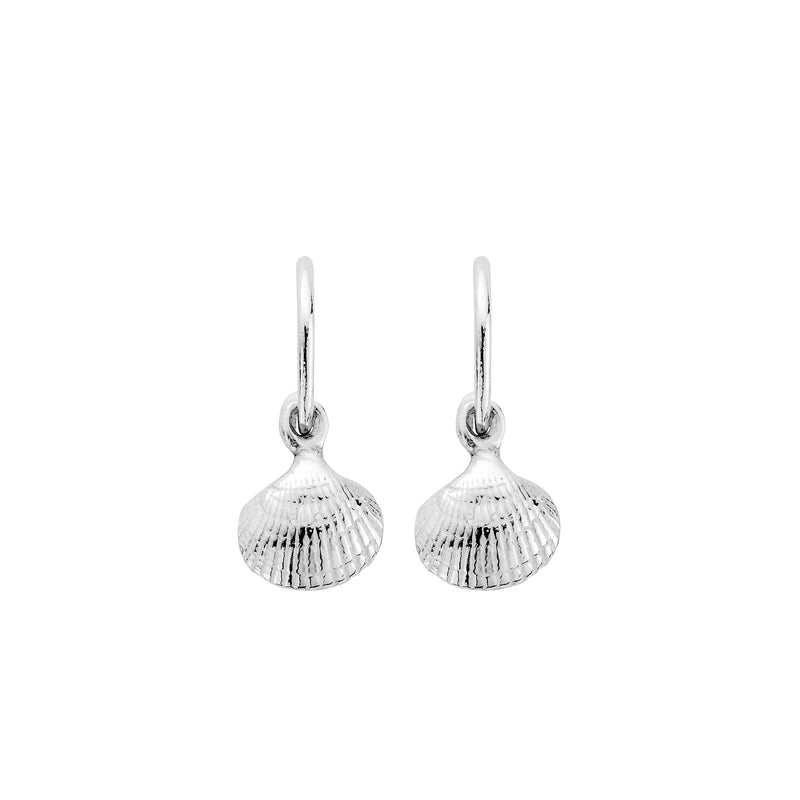 Mini Cupid Hoops With Mini Shell Charms