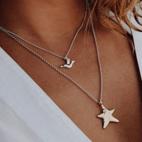 Silver Mini Turtle Dove Necklace