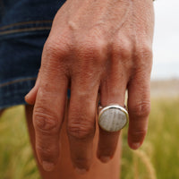 Silver Moonstone Maxi Mood Ring