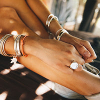 Silver Pebble Signet Ring