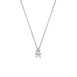 Silver Pisces Mini Horoscope Necklace