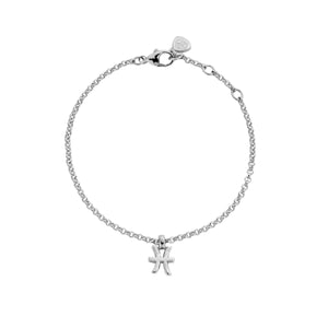 Silver Pisces Mini Horoscope Chain Bracelet
