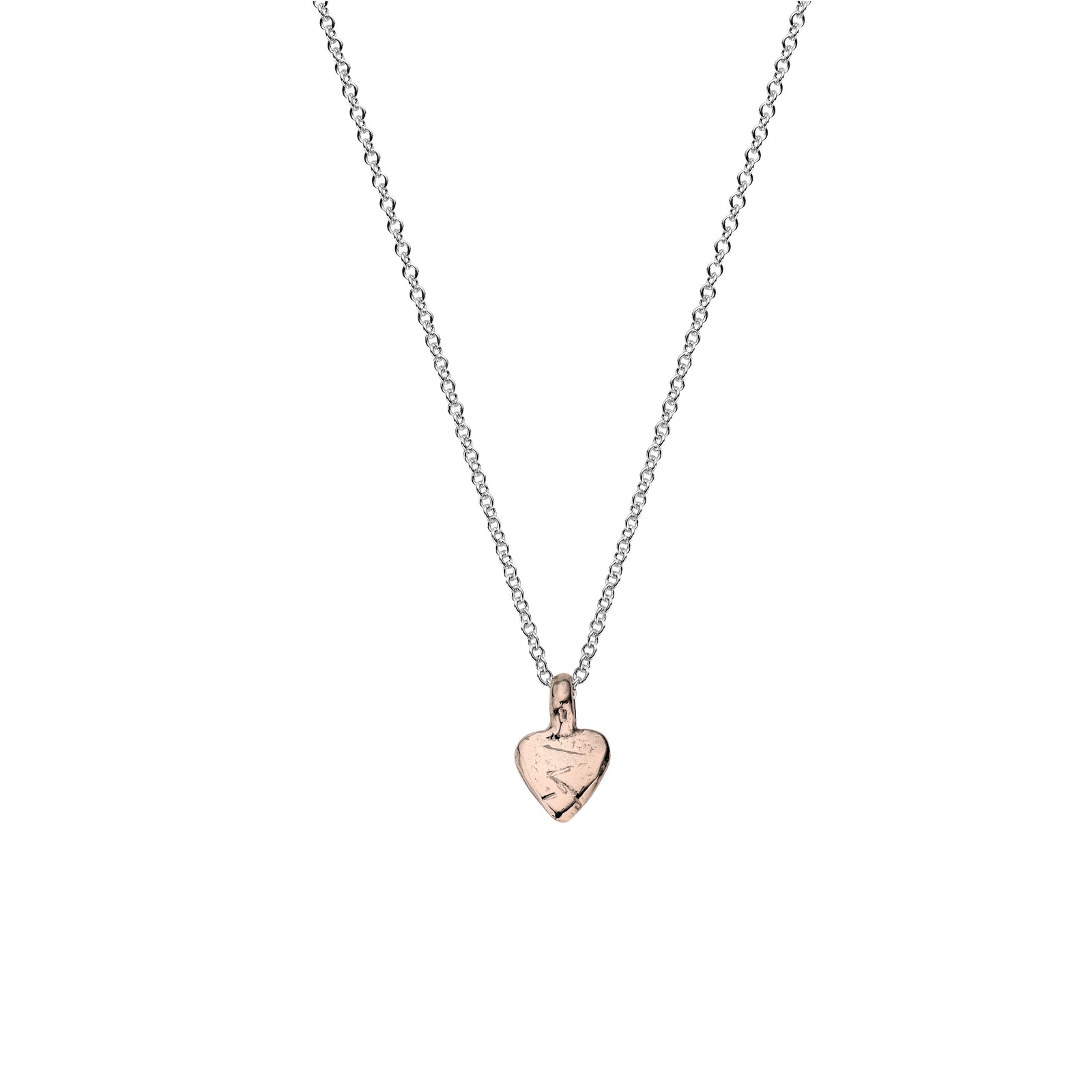 Silver & Rose Gold Baby Heart Necklace
