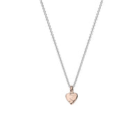 Silver & Rose Gold Baby Heart Necklace