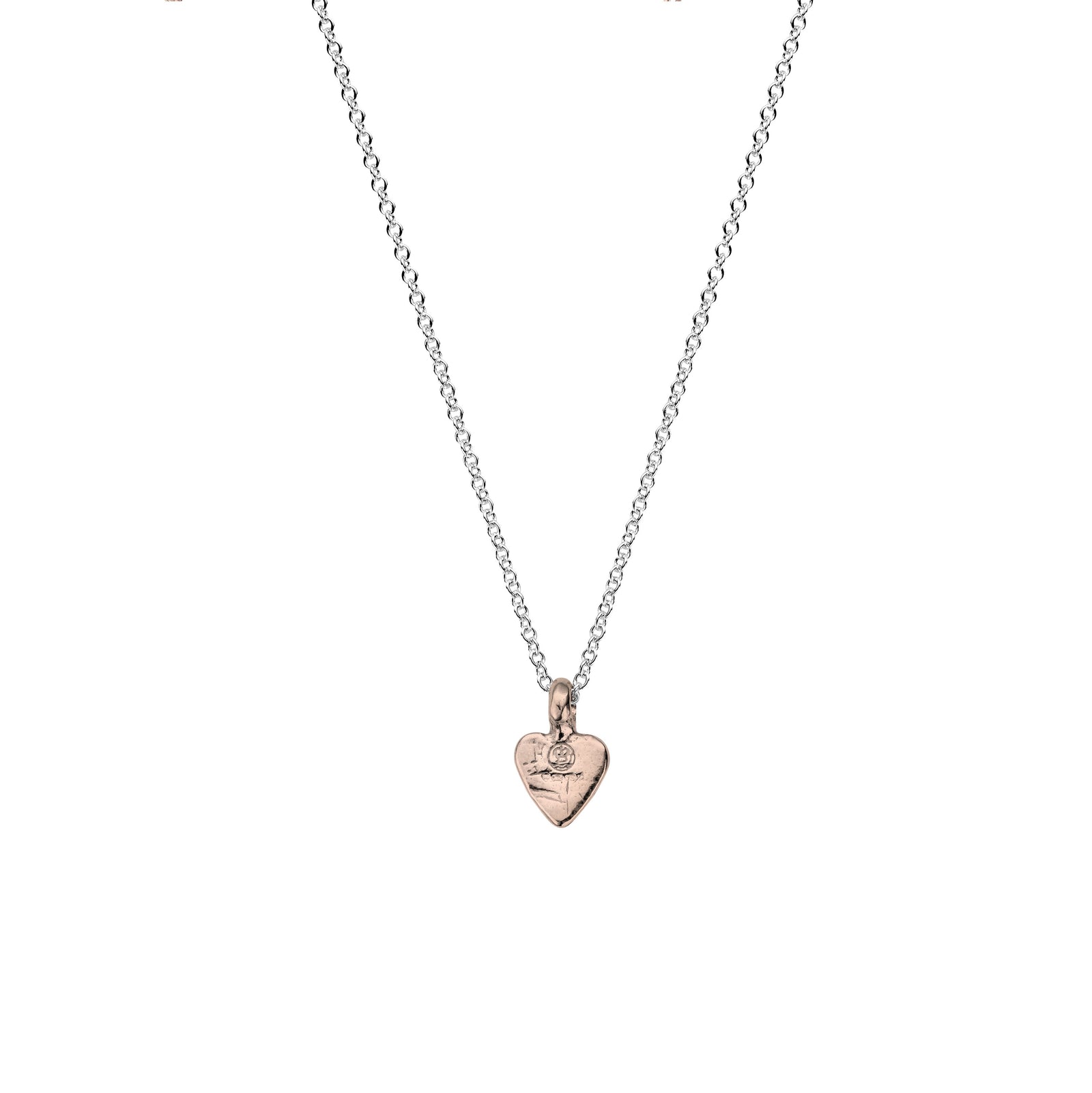 Silver & Rose Gold Baby Heart Necklace