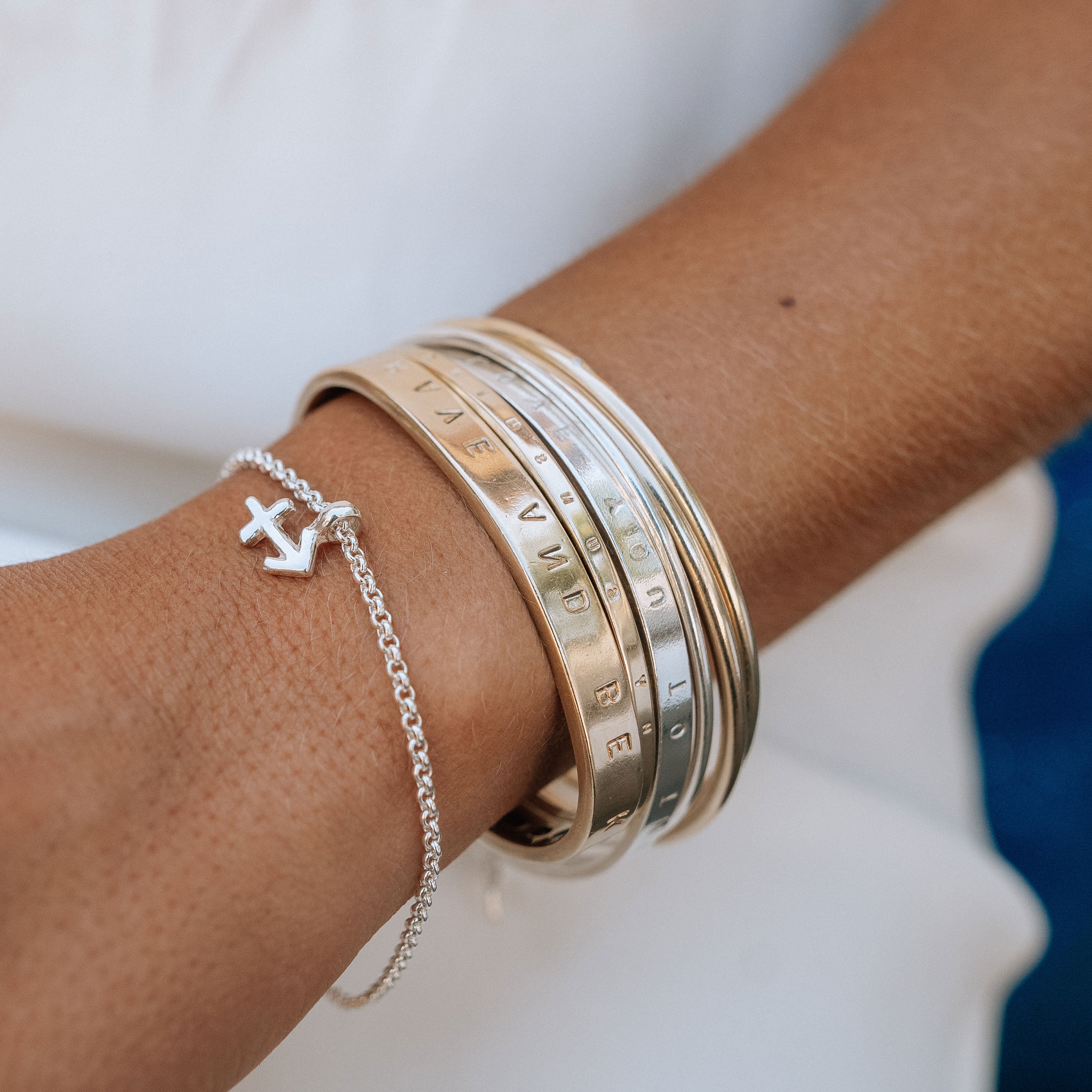 Silver Sagittarius Mini Horoscope Chain Bracelet