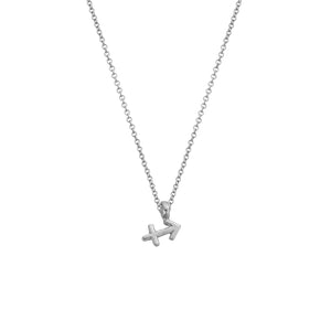 Silver Sagittarius Mini Horoscope Necklace