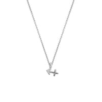 Silver Sagittarius Mini Horoscope Necklace