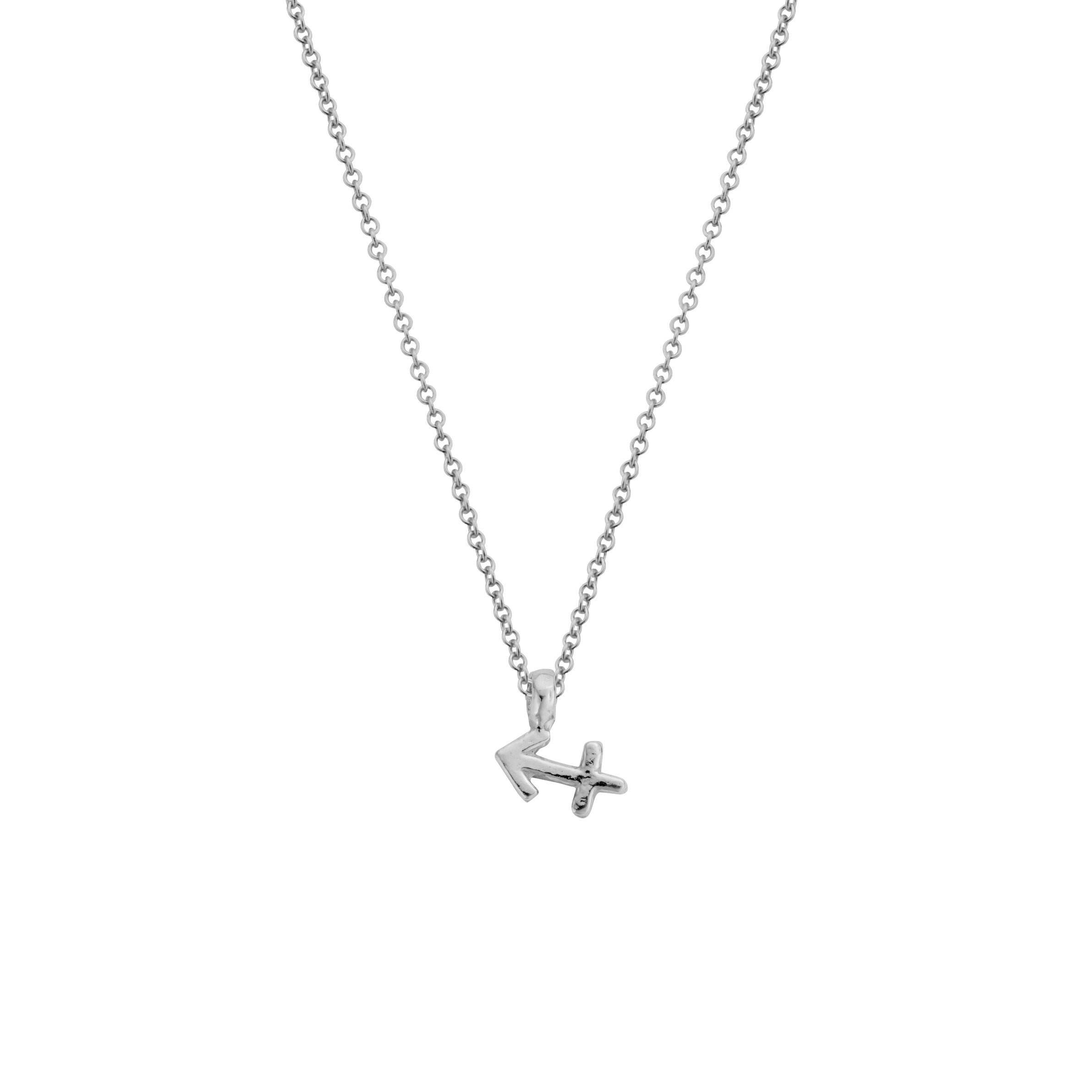 Silver Sagittarius Mini Horoscope Necklace