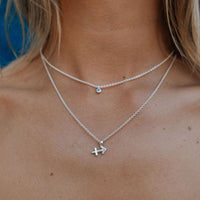 Silver Sagittarius Mini Horoscope Necklace