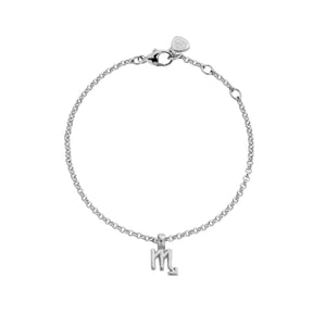 Silver Scorpio Mini Horoscope Chain Bracelet