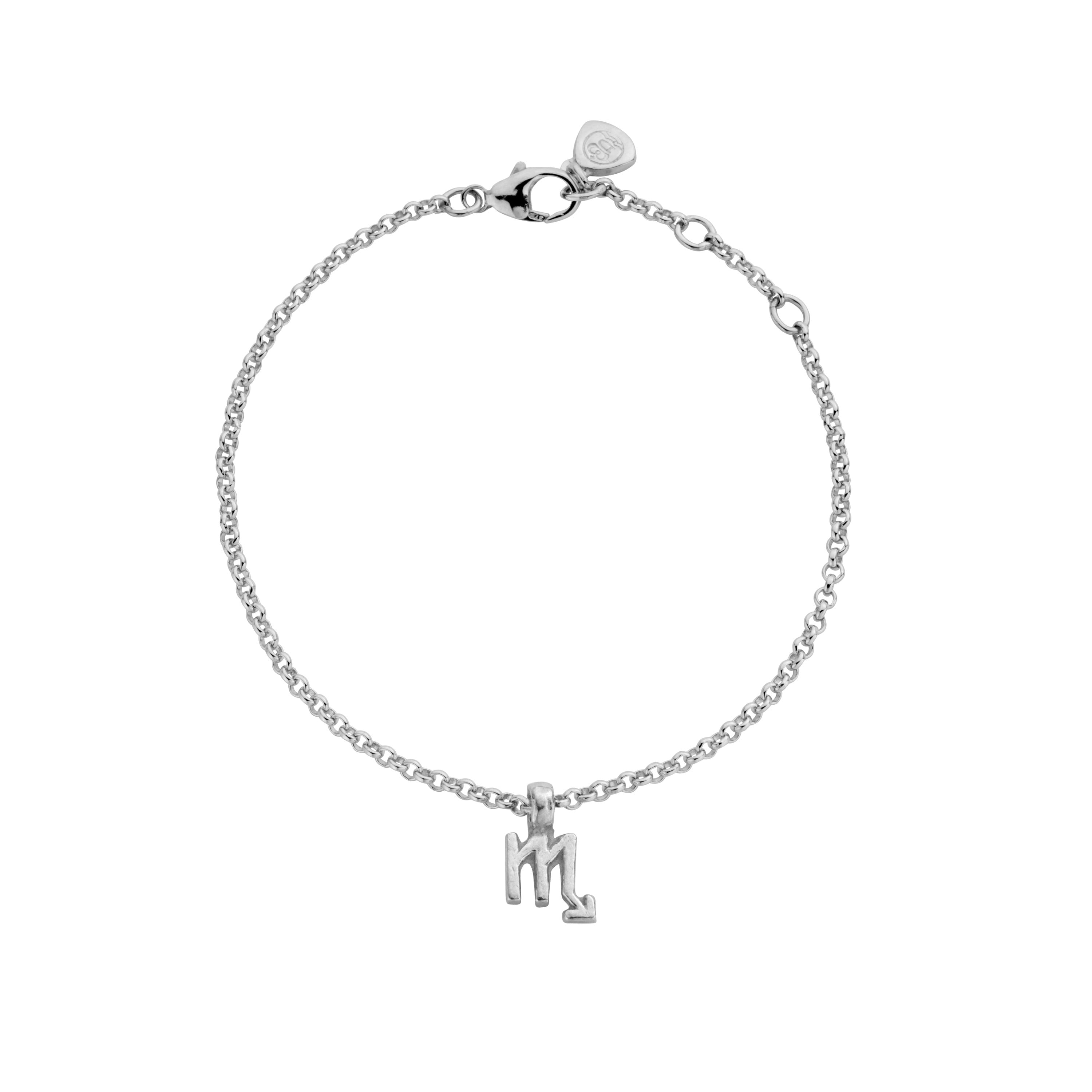 Silver Scorpio Mini Horoscope Chain Bracelet