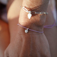 Silver Smiley Face Cord Bracelet