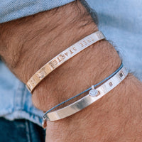 Silver Smiley Face Cord Bracelet