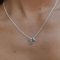Silver Taurus Horoscope & Birthstone Necklace
