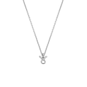 Silver Taurus Mini Horoscope Necklace