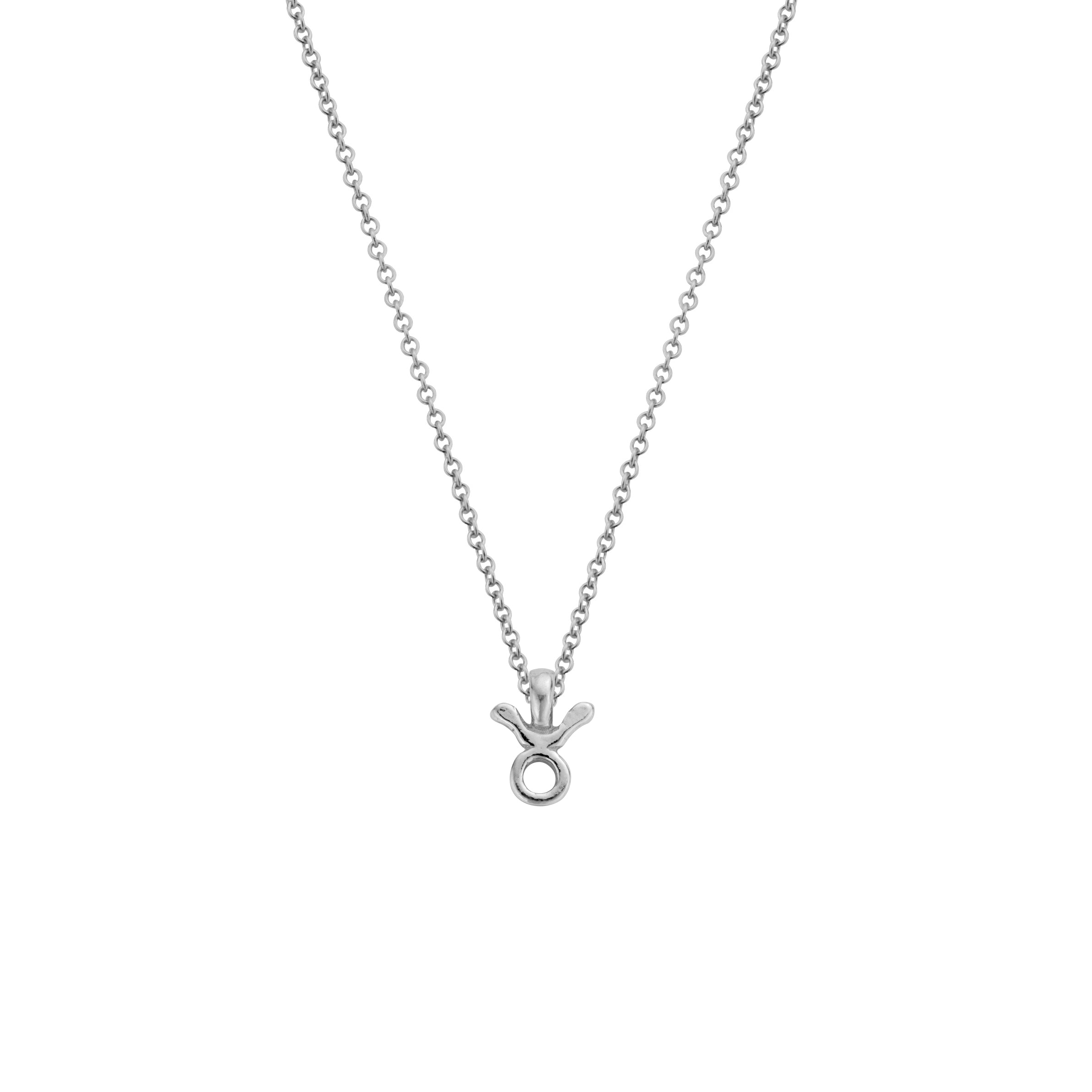Silver Taurus Mini Horoscope Necklace