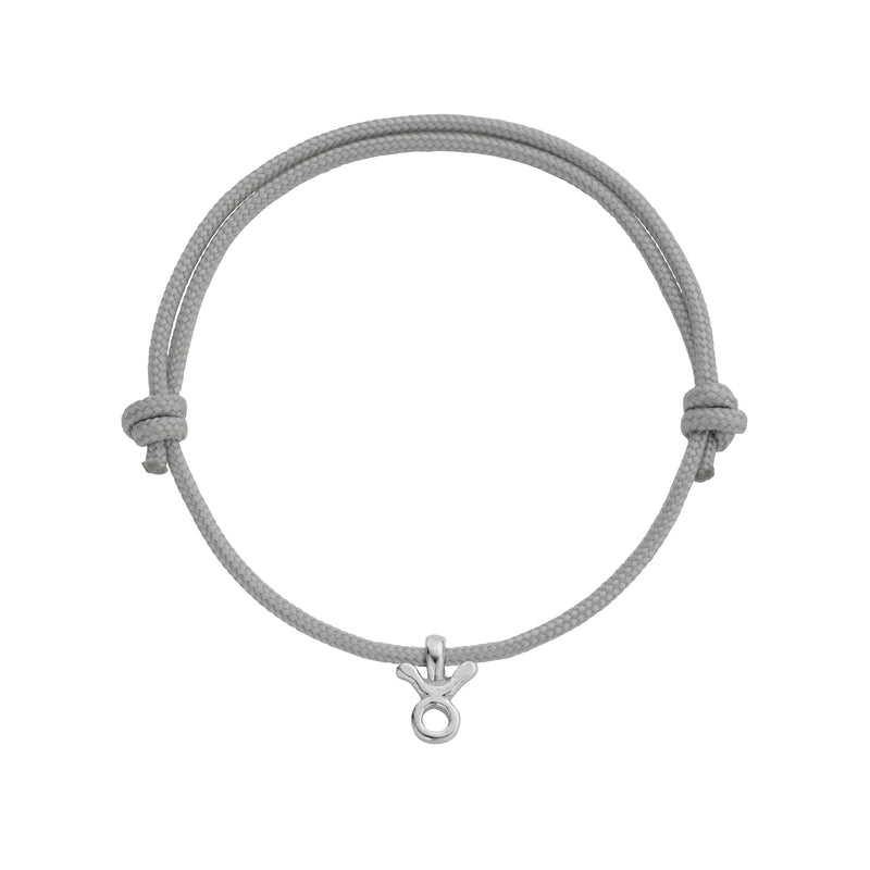 Silver Taurus Mini Horoscope Sailing Rope