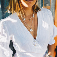 Silver Three Baby North Star Necklace