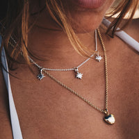 Silver Three Baby North Star Necklace