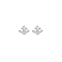Silver Tiny Anchor Ear Charm Set