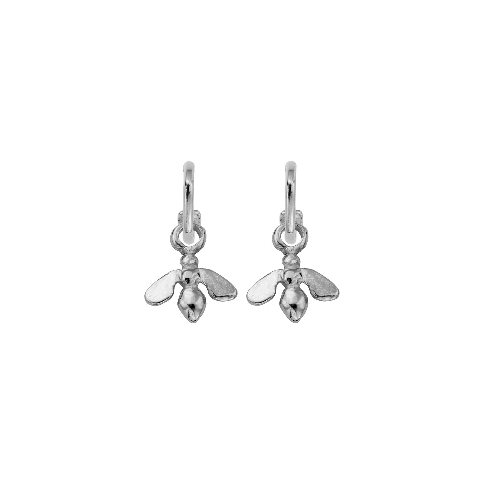 Tiny Cupid Hoops With Mini Honey Bee Charms