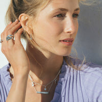 Tiny Cupid Hoops With Baby North Star Charms