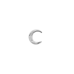 Silver Tiny Moon Single Ear Charm