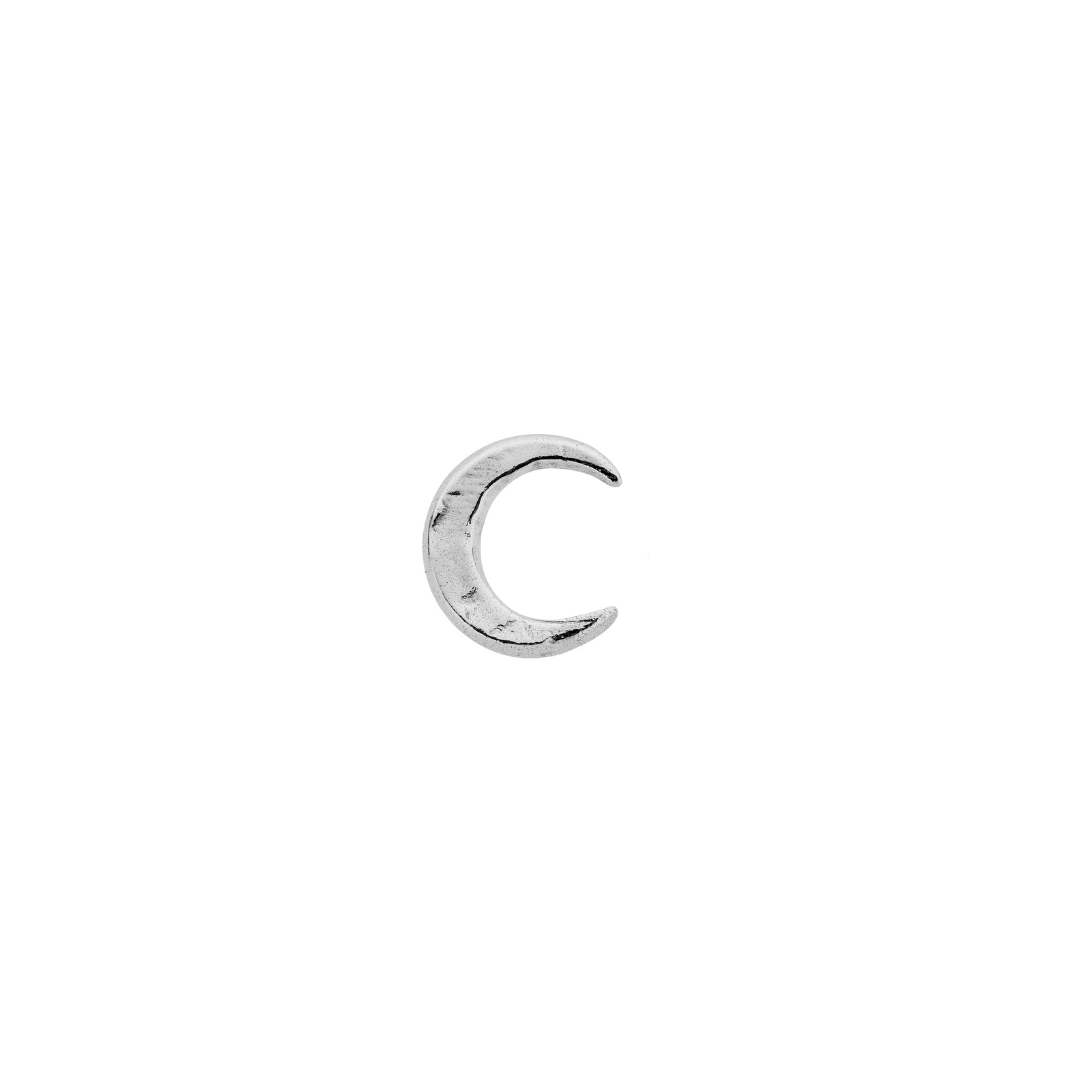 Silver Tiny Moon Single Ear Charm