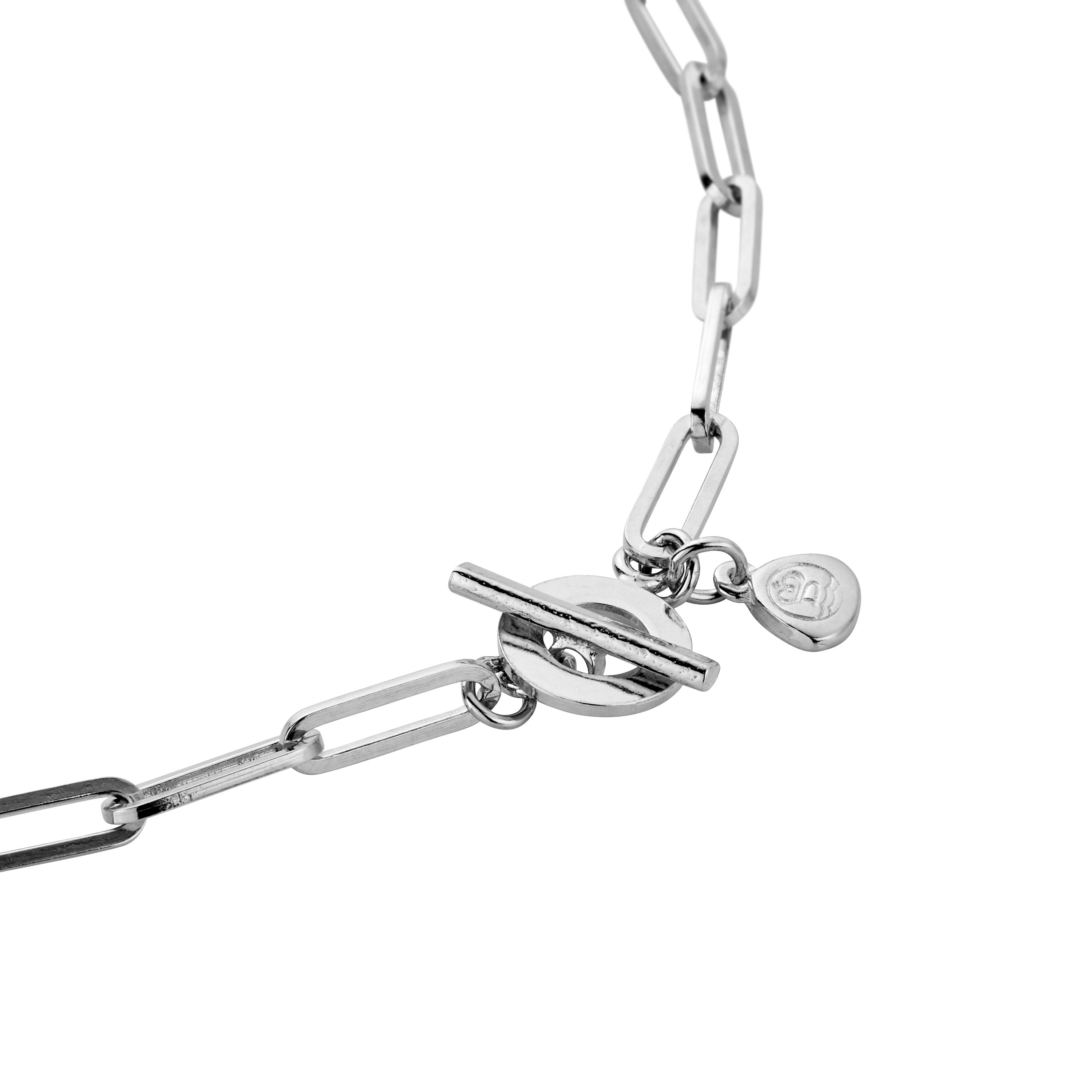 Silver Mini Citrine Trace Chain Necklace