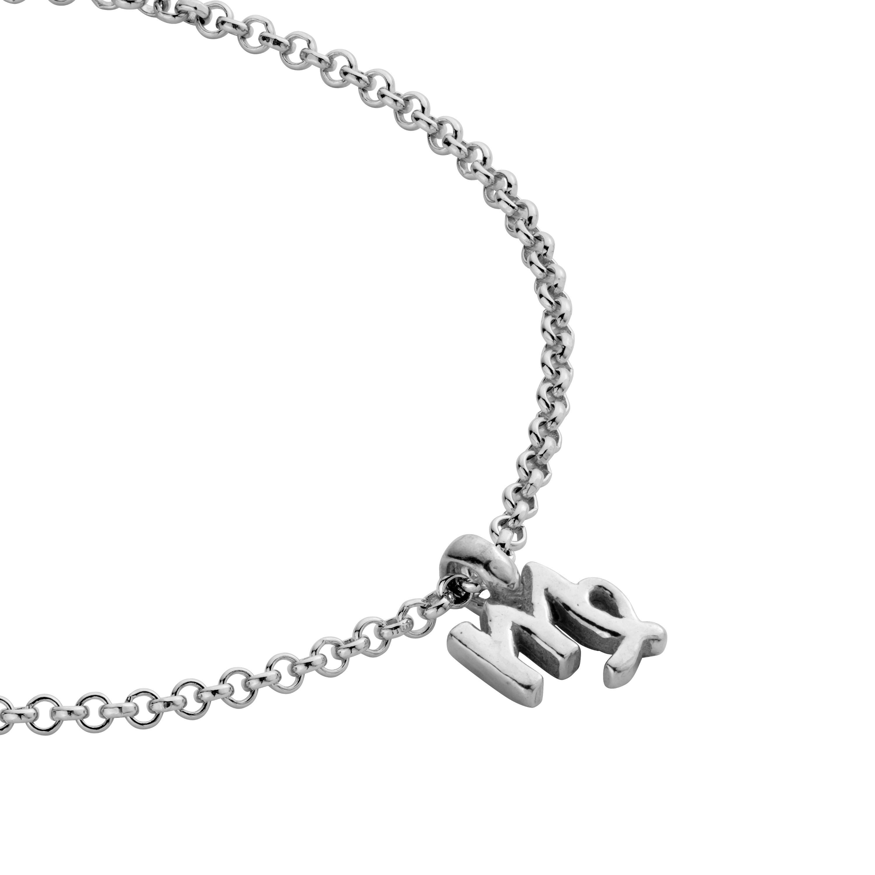 Silver Virgo Mini Horoscope Chain Bracelet