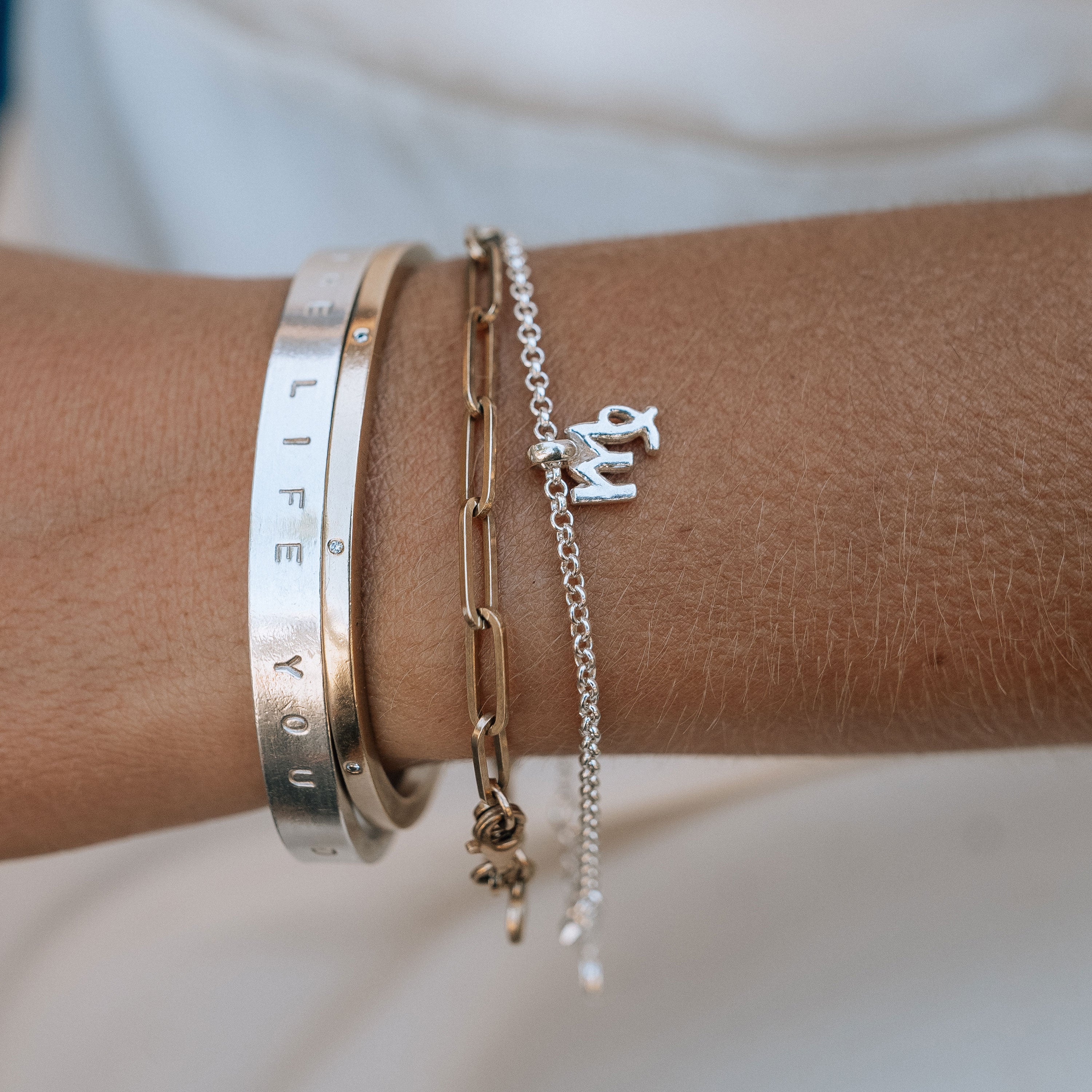 Silver Virgo Mini Horoscope Chain Bracelet