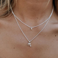 Silver Virgo Mini Horoscope Necklace