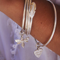 Silver Medium You Are Loved Bangle