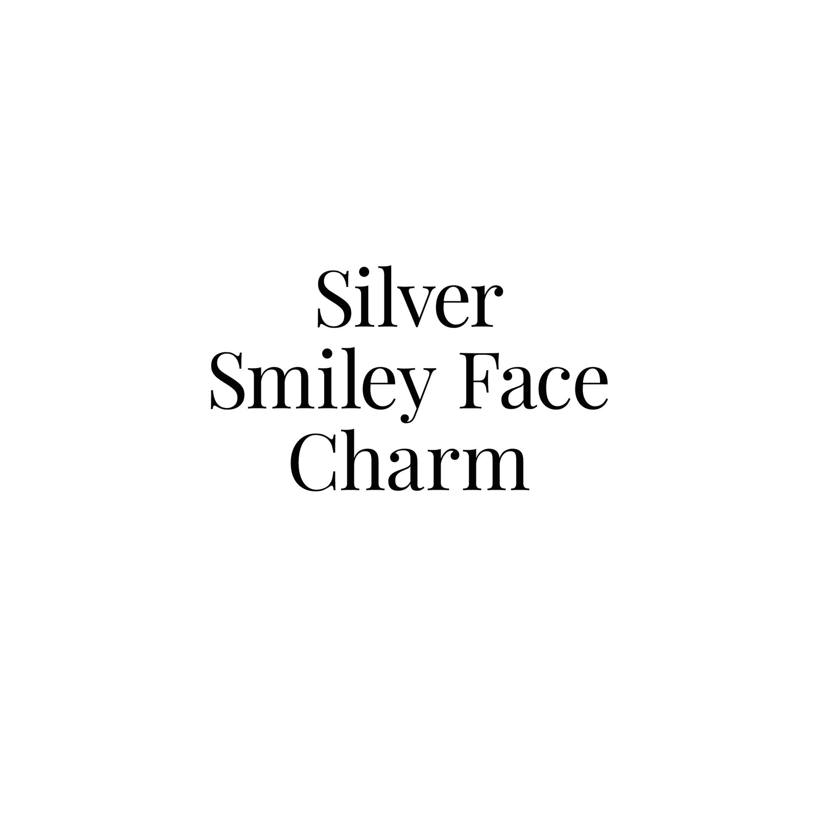 Silver Smiley Face Charm