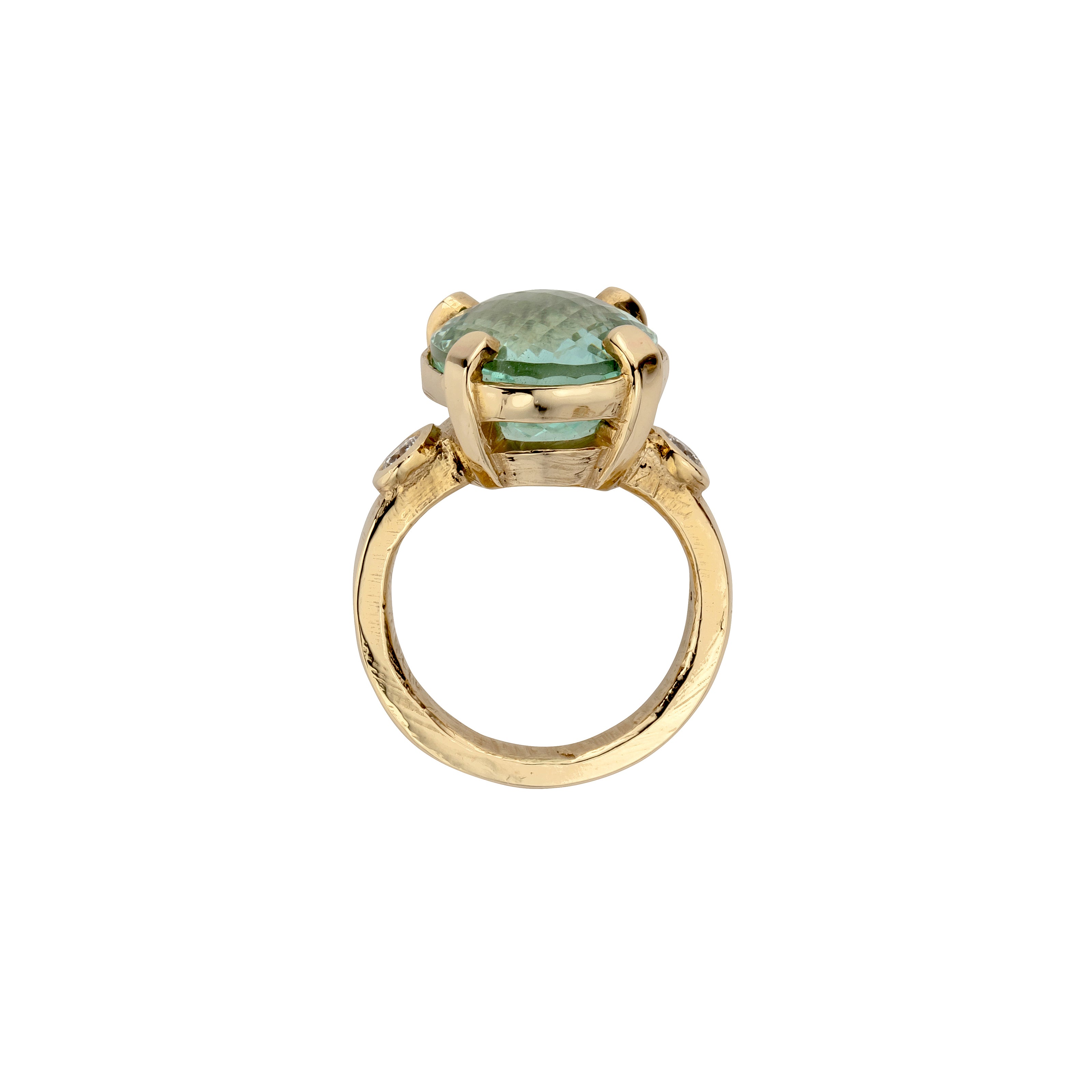SOFIA Aquamarine & Diamond Claw Ring