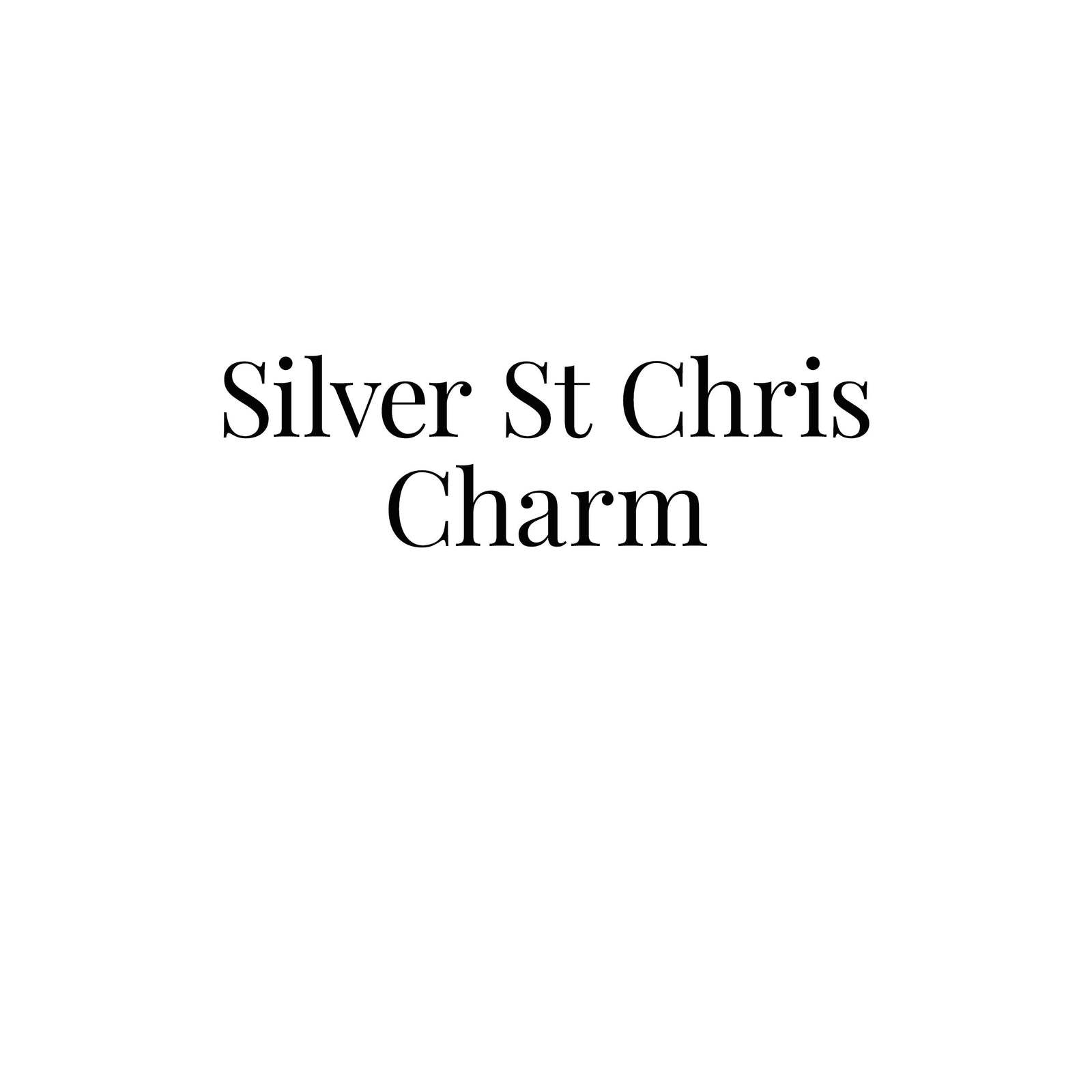 Silver Medium St Christopher Charm