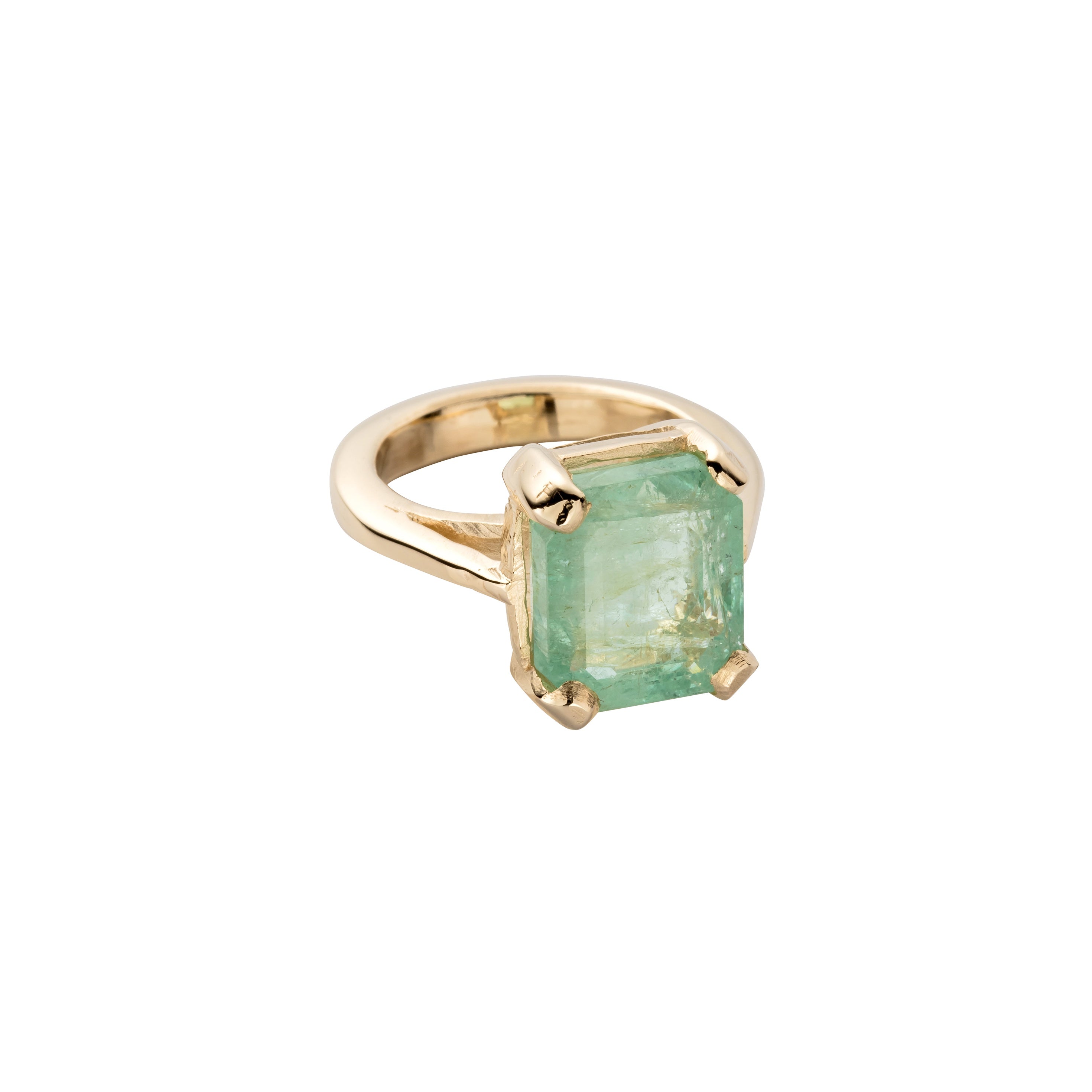 EIRENE Gold Emerald Claw Ring