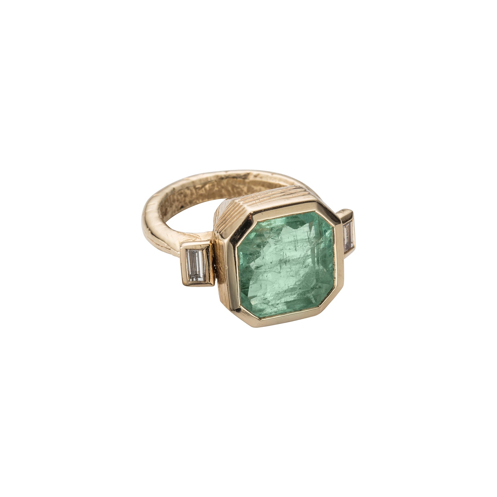 PHEOBE Cinderella Emerald and Gold Ring