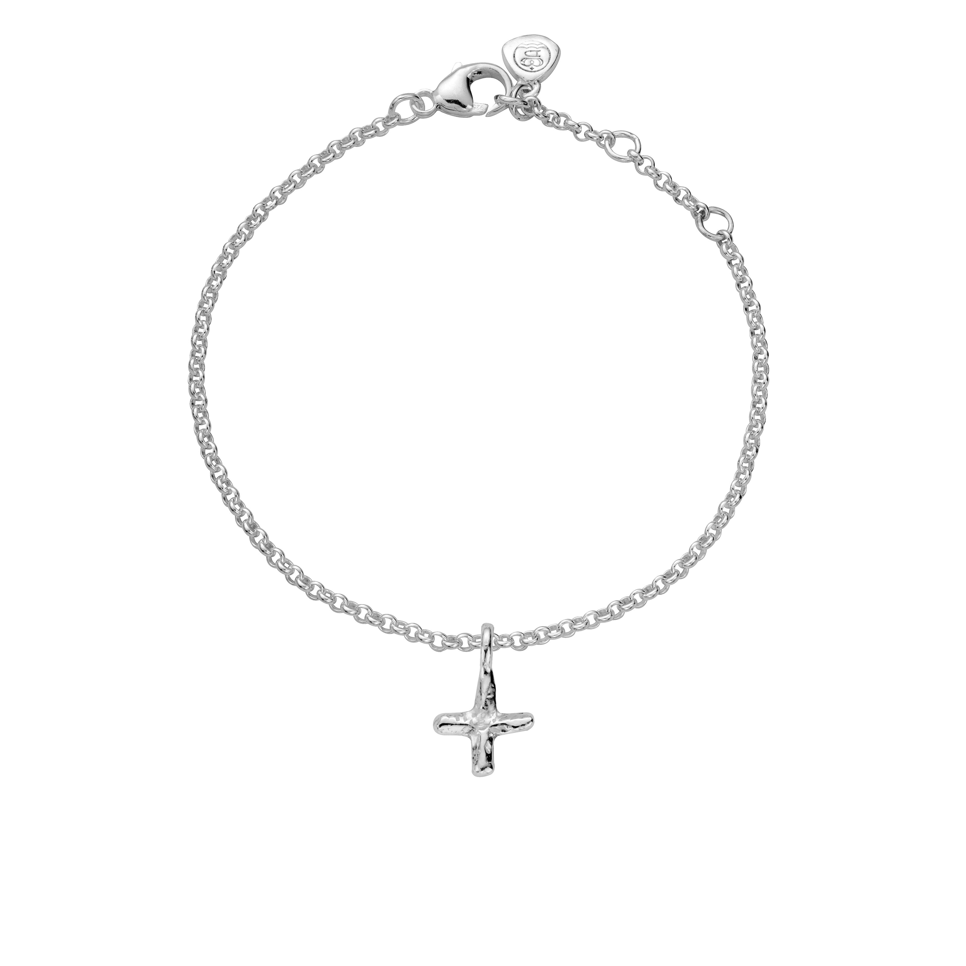 Silver Mini Kiss Chain Bracelet