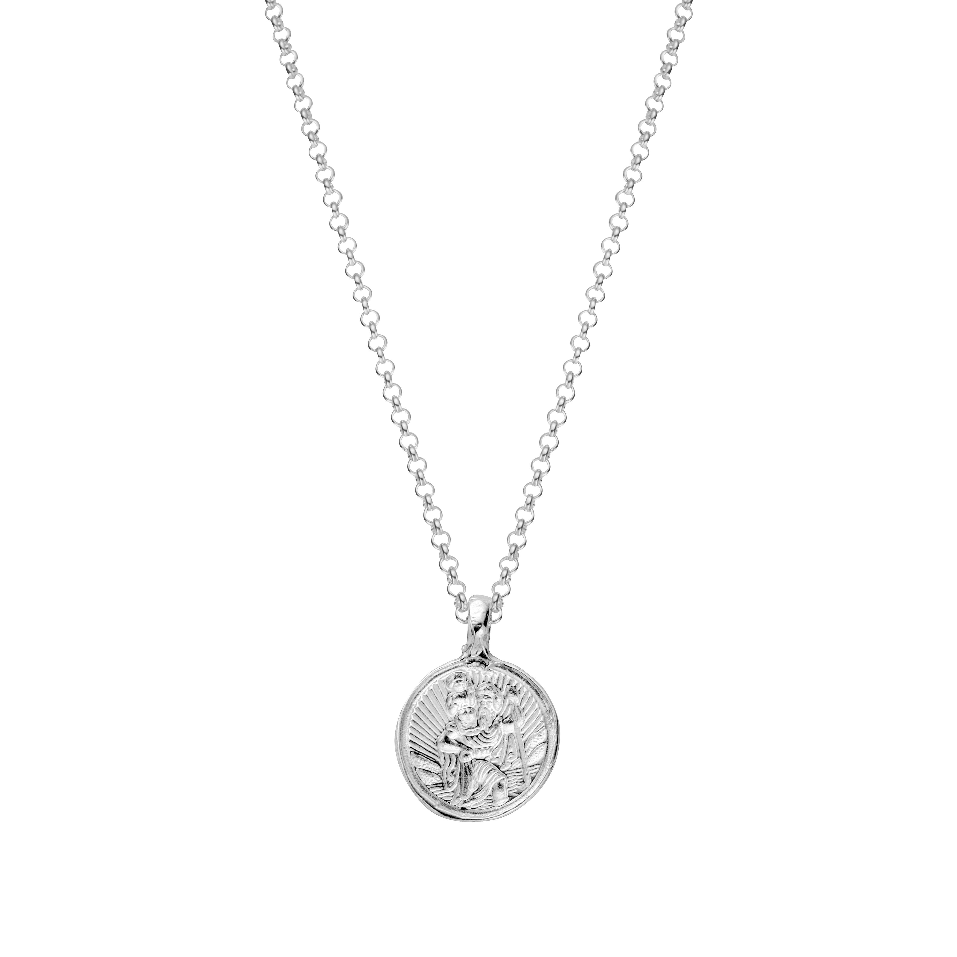 Silver Medium St Christopher Necklace