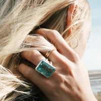 THASOS Silver Aquamarine Ring