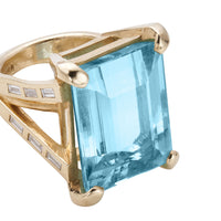 THEIA Gold Aquamarine & Diamond Ring