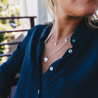 Silver Three Baby North Star Necklace