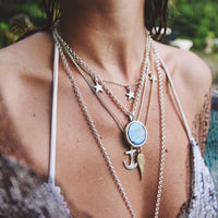 Silver Three Star Necklace